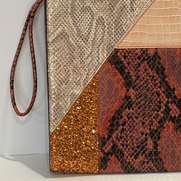 Stella McCartney Papaya Oversize Clutch Bag Patch